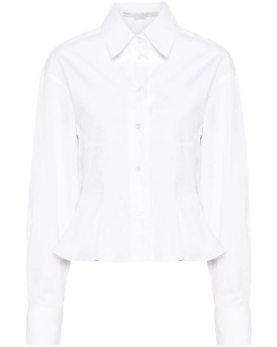 Stella McCartney Peplum-waist Cotton Shirt - White