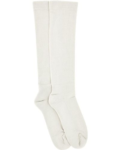 Rick Owens High Socks. - White