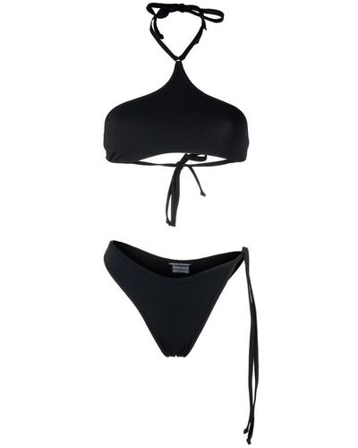 ANDREADAMO Halter Neck Bikini Clothing - Black