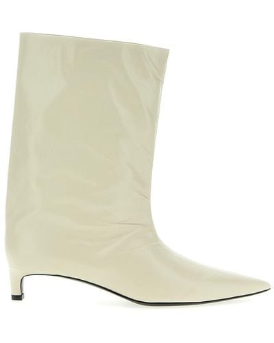 Jil Sander Leather Ankle Boots Boots, Ankle Boots - White