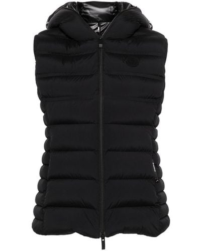 Moncler Logo-Patch Quilted Gilet - Black