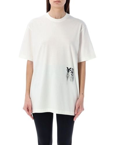 Y-3 Graphic Short Sleeves Tee - White