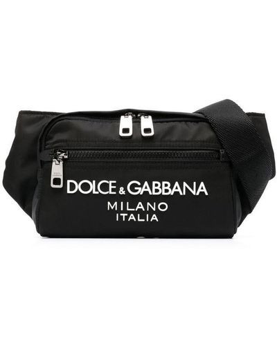 メンズDolce&Gabbana ロゴ ベルトバッグ BLACKバッグ