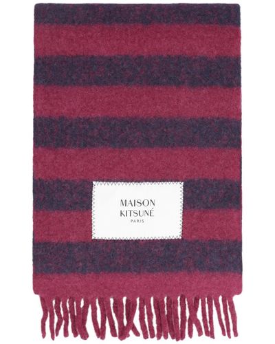 Maison Kitsuné Alpaca-Wool Scarf - Red