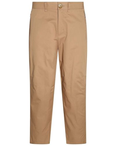 Lanvin Cotton And Wool Blend Trousers - Natural