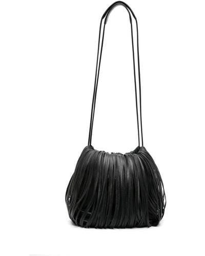Jil Sander Dumpling Small Leather Crossbody Bag - Black