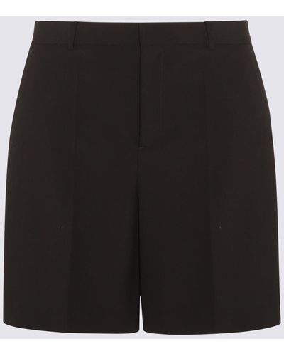 Valentino Black Wool Bermuda Shorts