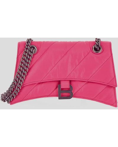 Balenciaga Crush Small Chain Bag - Pink