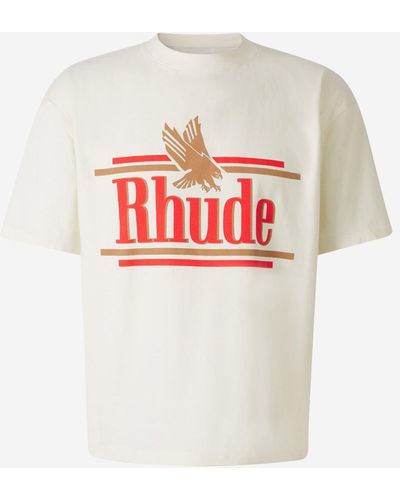 Rhude Printed Cotton T-Shirt - White