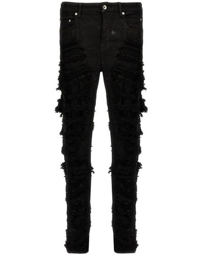 Rick Owens Detroit Cut Jeans - Black