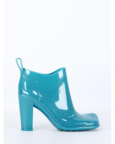 Bottega Veneta Shine Rubber Ankle Boots - Blue