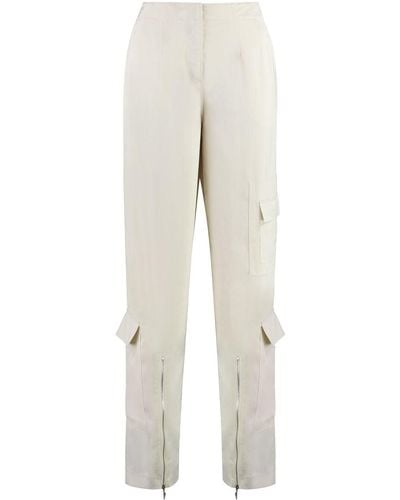 Calvin Klein Silk Trousers - White