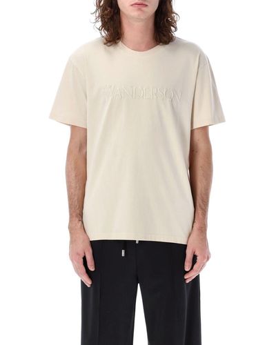 JW Anderson T-Shirt With Logo Embroidery - White