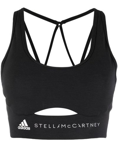 adidas By Stella McCartney Sporty Logo Bra - Black