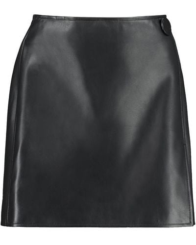 Stand Studio Vegan Leather Mini Skirt - Black