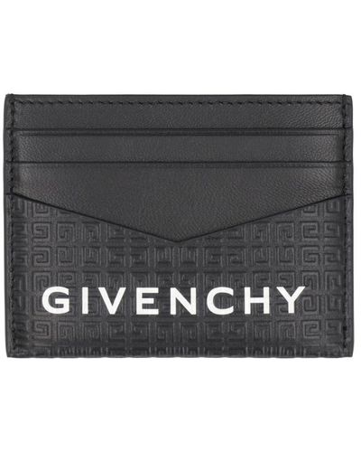 Givenchy Micro 4g Leather Card Holder - Gray