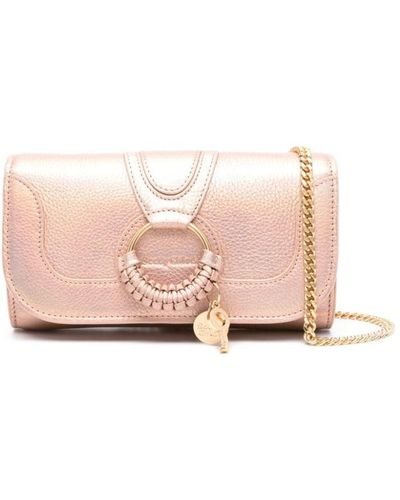 See By Chloé Hana Leather Wallet On Chain - Pink