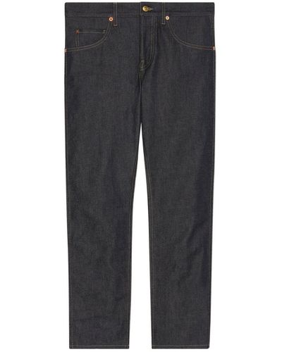 Gucci Tapered Denim Jeans - Grey