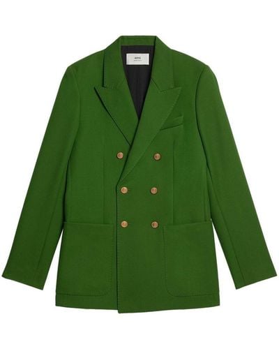 Ami Paris Ami Paris Wool Double-breasted Jacket - Green
