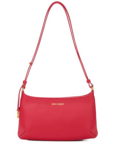 Palm Angels 'Lategram' Shoulder Bag With Laminated Logo Detail In - Red