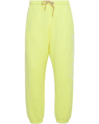 Palm Angels Neon Yellow Cotton Track Suit Trousers
