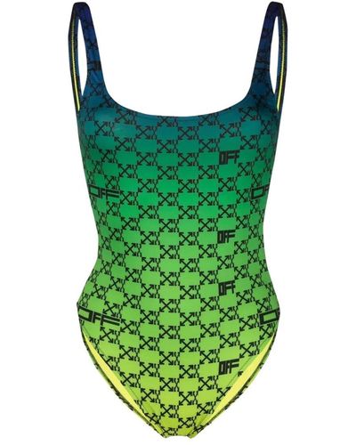 Off-White c/o Virgil Abloh Gradient Arrow One-piece Swimsuit - Green