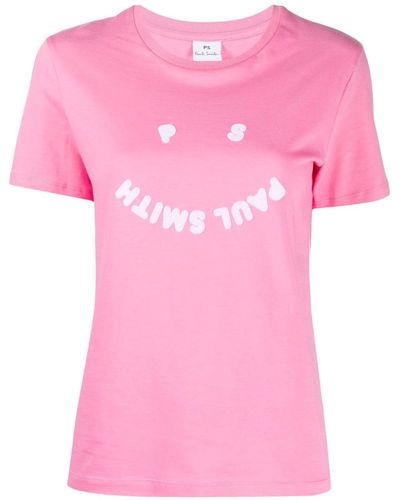PS by Paul Smith Organic Cotton Logo T-shirt - Pink