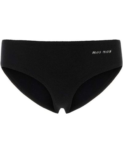 Miu Miu Viscose Slip Underwear in Natural