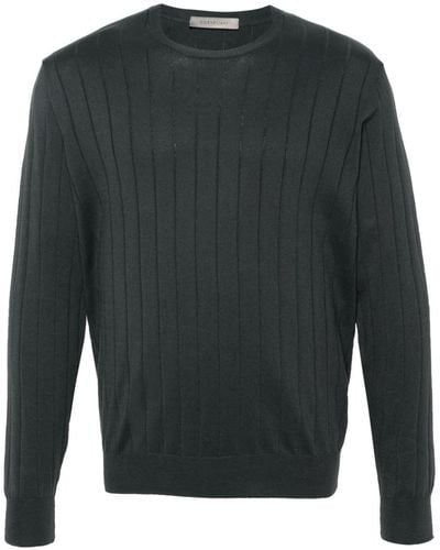 Corneliani Ribbed Cotton Sweater - Grey