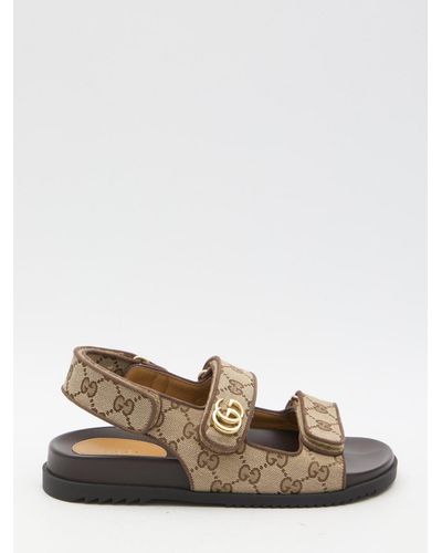 Gucci Double G Sandals - Natural