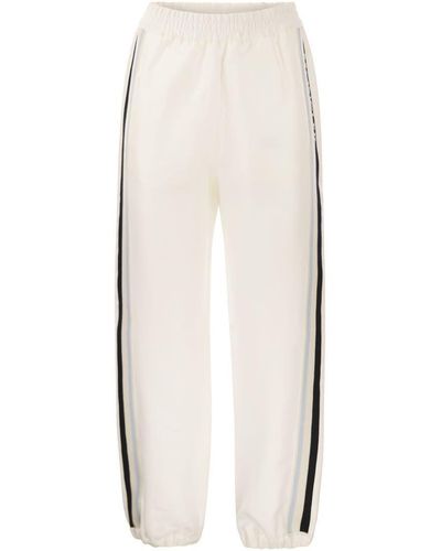 Moncler Twill joggers - White