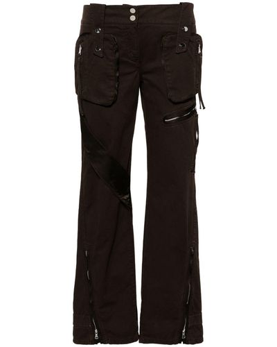 Blumarine Low-rise Cargo Pants - Black