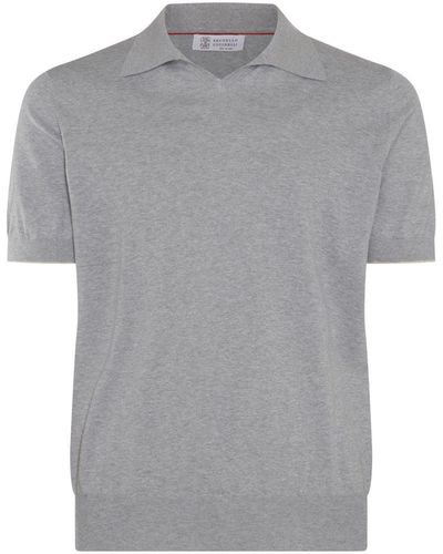 Brunello Cucinelli Cotton Polo Shirt - Grey