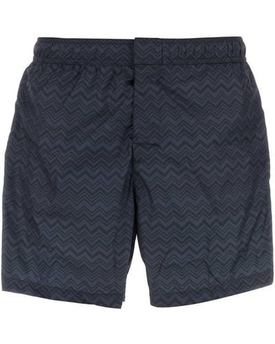 Missoni Printed Polyester Swimming Shorts - Blue