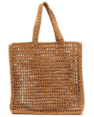 Chica Naxos Straw Handbag - Brown