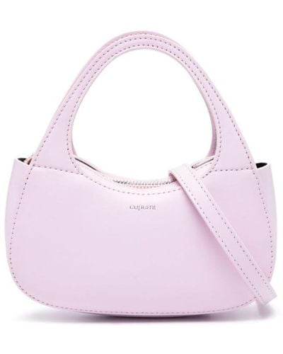 Coperni Micro Baguette Swipe Leather Handbag - Pink