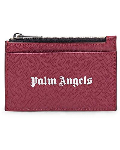 Palm Angels Card Holder With Zip - Purple