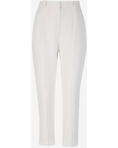 Alexander McQueen Crepe Formal Pants - White