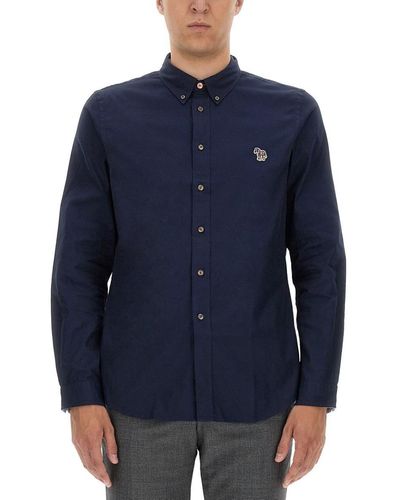 PS by Paul Smith Shirt With Patch - Blue