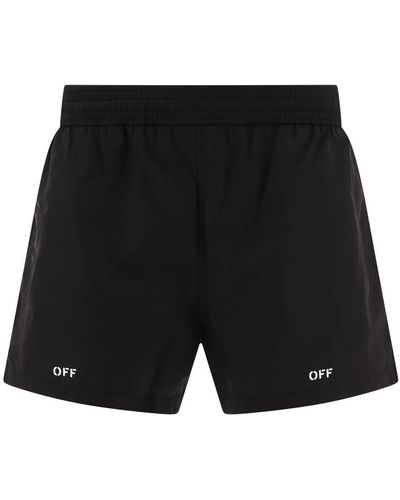Off-White c/o Virgil Abloh Off- "Off Stamp" Swim Shorts - Black