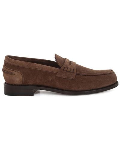 BERWICK  1707 Kudu Reverse Baltic Loafers Shoes - Brown