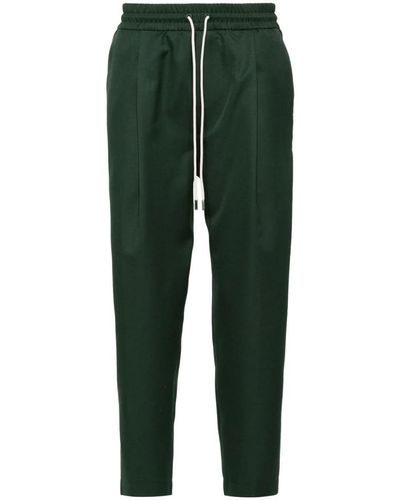 Drole de Monsieur Cropped Pants With Drawstring - Green