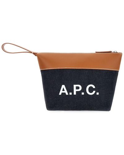 A.P.C. Axel Clutch With Print - White