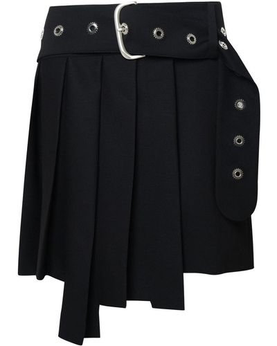 Off-White c/o Virgil Abloh Black Wool Skirt