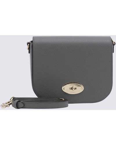 Mulberry Grey Charcoal Leather Darley Satchel Bag