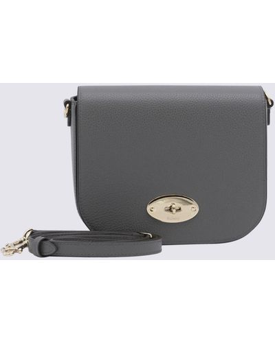 Mulberry Gray Charcoal Leather Darley Satchel Bag