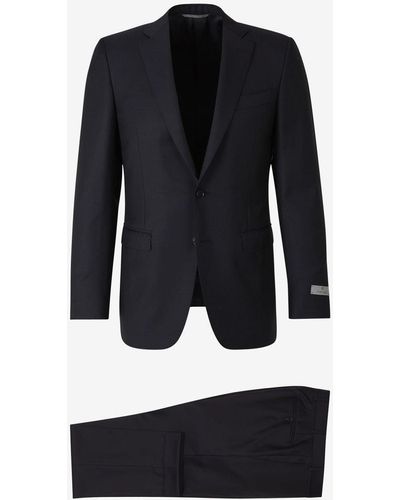 Canali Wool Straight Suit - Blue