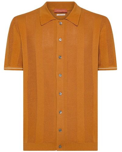 Daniele Fiesoli Short-Sleeved Cotton Polo With Buttons - White