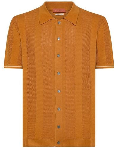 Daniele Fiesoli Short-Sleeved Cotton Polo With Buttons - White
