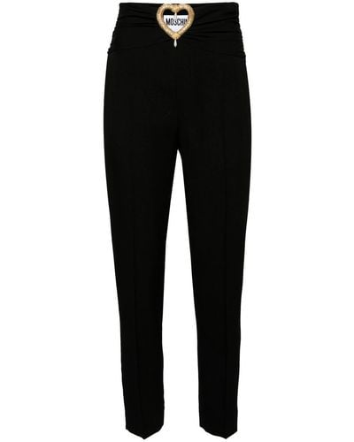 Moschino Tailored Trousers With Cut-Out Details - Black